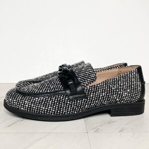 Cole Haan Stassi Chain Black White Loafer 9B